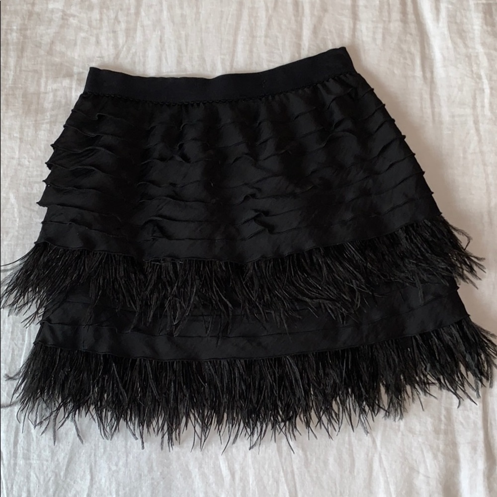 Ruffle & Feather Mini Skirt